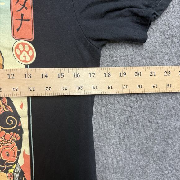 Threadless Japanese Cat Ninja T-Shirt Adult Small Black Vincent Trinidad Samurai - Picture 4 of 5